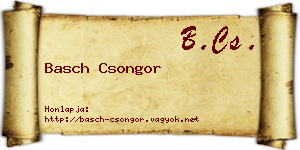 Basch Csongor névjegykártya